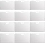 Vxiwscy 12er Set Transparente Selbstklebende Kartenhalter für Windschutzscheibe, 6 x 9 cm – Ideal für Parkausweise, Behindertenausweise und Mautkarten, Klare Sicht und Starker Halt