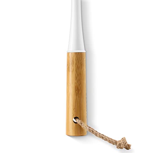 Image of SUBEKYU Dish Brush with Bamboo Handle, Kitchen Dish Scrubber Built-in Scraper, Scrub Brush for Cleaning Pans /Pots /Sinks, Sisal Bristles, 2P