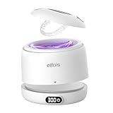 ELFOIS Ultrasonic Retainer Cleaner Machine with UV — 45kHz Countertop Dental Pod, 4 Cleaning Modes, Detachable Design for Invisalign, Aligners, Night Guards, Mouth Guards and Dentures