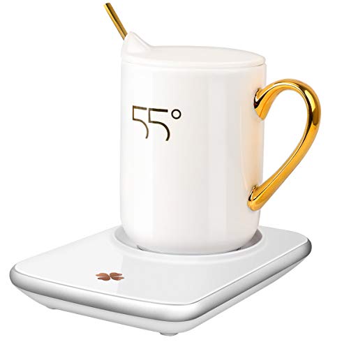 Misby Coffee Cup Warmer for Desk Rapid Heating Coffee Warmer With Auto Shut
