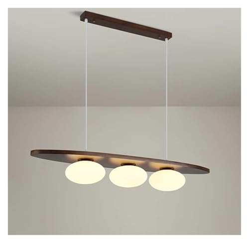 Luz colgante de madera clásica para comedor y lámpara LED de techo 2