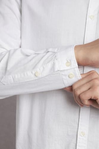 Image of Louis Philippe Men's Cotton Slim Fit Premium Textured Fabric Versatile Solid Easy Care, All Season Adapability Full Sleeve Casual Shirt