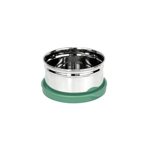 Image of Signora Ware Mini Fresh Stainless Steel Small Container | Airtight & Leakproof | Compact & Travel-Friendly | Easy to Carry | Perfect for Office, School & Home Use (140ml | EGreen)