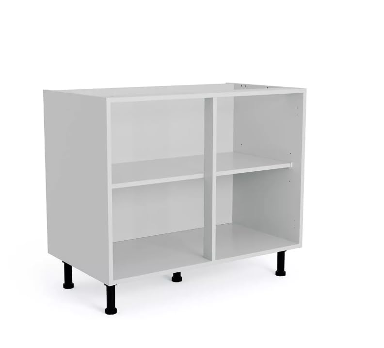 Top Living MCR Light Grey Flat Pack Kitchen Base Units -Carcass 300mm to 1000mm (1000mm Single Base unit)