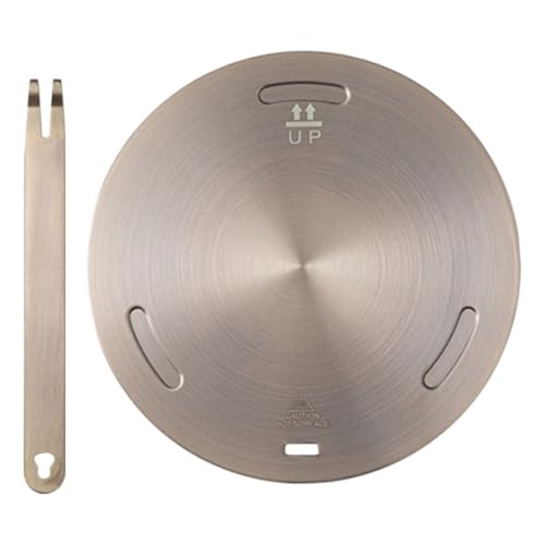 Beaupretty Placa Difusora de Calor Metálica para Estufa de Gas, Adaptador de Cocción de Acero Inoxidable, Diámetro 16 Cm, Color Rosa Dorado, Placa Gruesa para Distribución Uniforme del Calor