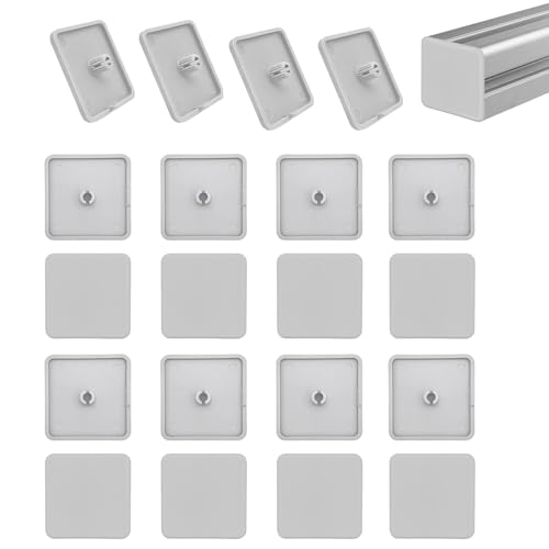 ARYIMYDP 20 Tappi per Profili Alluminio Grigi 40x40mm, Copricapi in Plastica per Estremità Profili, Facile Installazione per Telai e Strutture, Versatile per Mobili e Applicazioni Industriali