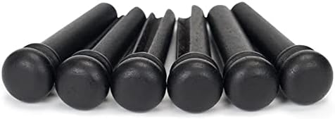 Miwayer Ebony Guitar Bridge Pins Replacement Parts for 6 & 12 String Acoustic Guitar (Pure Ebony)