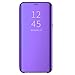 Slim Samsung Galaxy S10 Plus Case, Translucent View Window Front Function Mirror Screen Flip Electroplate Plating Stand Full Body Protective Case for Galaxy S10 Plus (Purple, Samsung Galaxy S10 Plus)