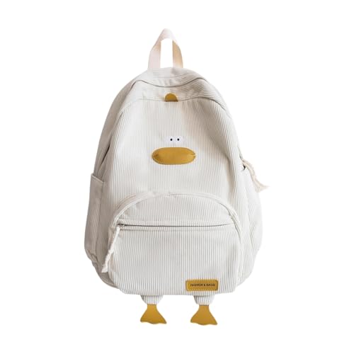 Funny Duck Backpack for Adults,Cute Animal Shaped Unique Silly Backpack,Lightweight Durable Daypack for Work & Travel (【White】)