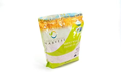 Early Morning Harvest Organic Whole Wheat Pastry Flour - Made from Organic, Non-GMO Whole Wheat - Stone Ground Whole Wheat Pastry Flour for Baking and Cooking, Whole Grain, Certified Organic GMO free Whole Wheat Pastry Flour