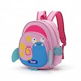 Mochila Para Crianças Mochila Infantil Animais Zoo Bichinhos Menina Menino Creche Escolar Passeio Jardim de Infância ALWY (Rosa)