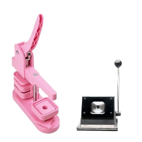 Máquina for fabricar imanes cuadrados de 50 x 50 cm, incluye máquina y cortador, además de 100 juegos de materiales. Imán de for refrigerador. De múltiples fines(Pink Set)