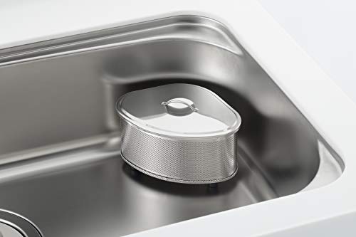 Yoshikawa Silver Triangular Corner Stainless Steel Sweeze Punch with Lid