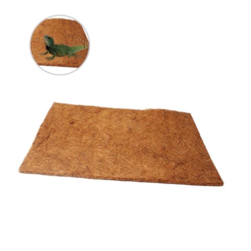 UTHCLO 2個 爬虫類用天然ココナッツファイバー敷物 耐摩耗性クッション 通気性良好 爬虫類ケージ用床材 リクガメヤモリ用ベッドマット