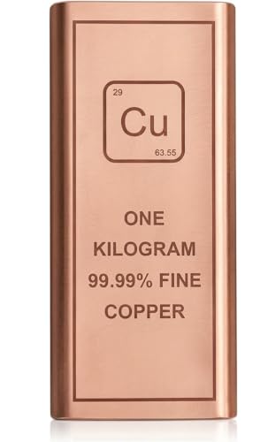 Image of Pure Copper Bar 1 Kg 99.9% Fine Copper Bullion Bar | Pure Copper Ingot (999 Fine) for Industrial, Vastu & Investment Use