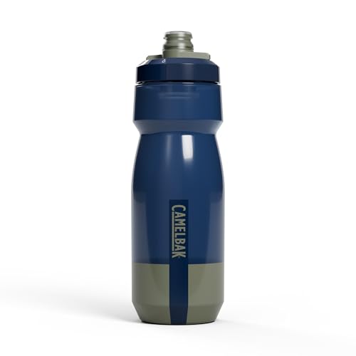 Image of CamelBak Podium Bike Squeeze Water Bottle, High Flow Easy Squeeze Design for Cycling Performance, 24oz, Mercury Deep Sea