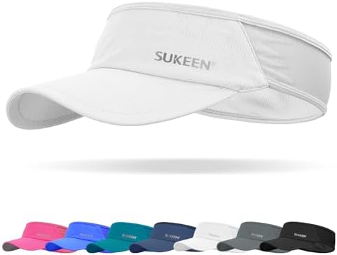 Sukeen Sports Sun Visor Men Women Lightweight Packable Cooling Stretchy Visor Hat for Running, Tennis, Golf