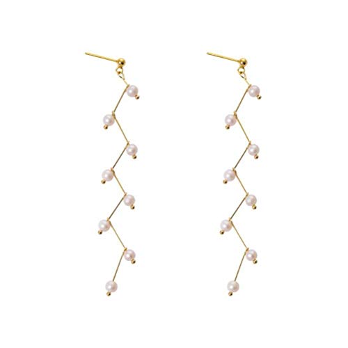 Boucles d'oreilles S925 en perles naturelles faites à la main turquoise