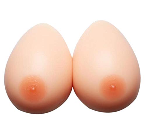 Kentop 1 Paire de Faux Seins Prothèses Mammaires en Silicone Poitrine pour Femme Prothèse Mastectomie, Transsexuels, Travestis, Cosplay (Auto-adhésif)