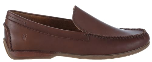 Image of Frye Lewis Venetian Loafers for Men Hand-Crafted with Antique Pull-Up Leather with Moccasin Construction, Full Rubber Outsole, and Modified Heel