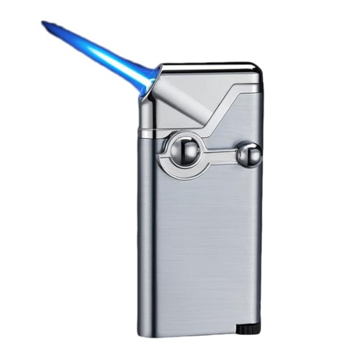 Isqueiro Soplete, isqueiro de cigarro de butano recarregável à prova de vento a gás isqueiro para cozinhas e velas para churrascos, fogão, cozinha campismo (vendido sem gás)