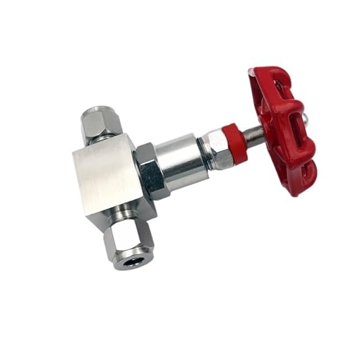 Válvula de aguja de virola de 8 mm J91W-160P recta para alta presión 2
