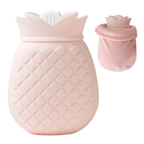Botella de agua caliente de 350 ml para calmar molestias cervicales con funda lavable suave