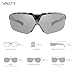 VASTY All-in-One Sport Sunglasses for Men Women Youth Basketball Cycling Wrap-Around Z87 Safety Glasses Grey Mirror