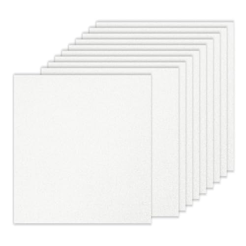 PATIKIL 10 Feuilles Papier Cartonné Pailleté Blanc, 30.5x30.5cm 250gsm Carré Papier Cartonné Brillant pour Scrapbooking, Fabrication de Cartes, Projets...