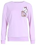 La blusa rosa de mujer para dormir, con imágenes de la taza Chip Potts y Señora Potts,
