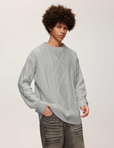 Aelfric Eden Cable Knit Sweater Men Oversized Rory Gilmore Crewneck Knitted Sweater Pullover 2024 Vintage Fall Sweaters Tops4