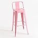 Regalos Miguel - Taburetes Altos - Taburete Torix Respaldo - Rosa - Envío Desde España