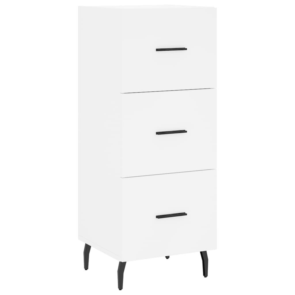 Gecheer Aparador, armario de columna, con vitrina, con 3 cajones, multicapa, blanco, 34,5 x 34 x 180 cm, aparador de entrada, mueble de columna que ahorra espacio, aparador con vitrina, modelo F