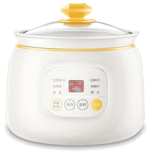 CHDWEY Soup Pot 220V 1L Mini Electric Food Stewing Pot Automatic Porridge Dessert Food Slow Stewer Portable Multi Cooker