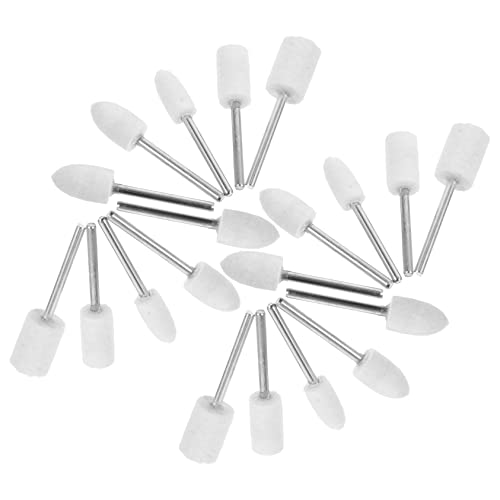 NAMOARLY 25pcs Wool Felt Polishing Bits Grinding Buffing Heads Set for Jewelry Watch Nail Polish Polishing Tools Kit