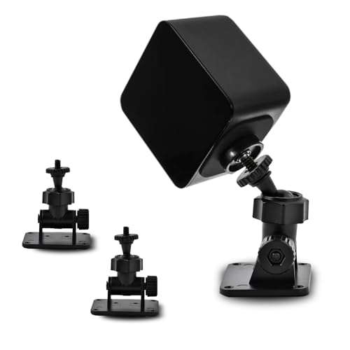 Solwim 2 Pack Wall Mount Bracket for HTC Vive/Valve Index/Vive PRO Base Station Universal Metal Wall Mount 1/4 Screw Mini Bracket for VR Rift Sensor (Type B-Double Sided Adhesive and Wall Nails)