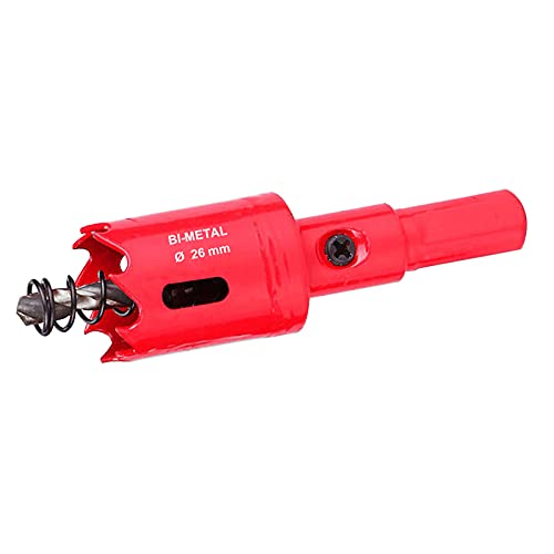 SagaSave – Scie-cloche bimétallique en acier rapide HSS, pour acier inoxydable, métal, bois, plastique, cloison sèche, panneaux de fibres, 26 mm