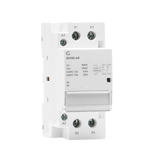 Contacteur modulaire 2P 40A 2NC avec fixation rapide sur rail DIN