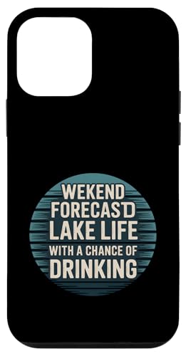 Lake Life Weekend Forecast Funny Say Retro �o�b�W �X�}�z�P�[�X iPhone 12 mini �p