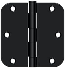 3.5" H x 3.5" W Butt/Ball Bearing Single Door Hinge Finish: Paint Black