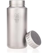 Amazon.co.jp: KEITH チタン水筒 1200ml 大容量 広口 軽量 登山 
