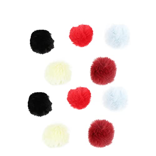 Alasum 10pcs Fluffy Cat Toy Balls for Kittens Lightweight Plush Balls for Exercise Play for Crafts Pet Decor