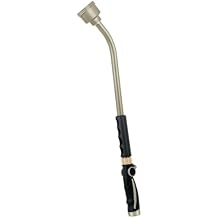 RESTMO Long Watering Wand, 24 Inches Gentle Soft Full Shower Sprayer Wand with Thumb Flow Control, Heavy Duty Metal Hose Wand for Hanging Baskets, Shrubs, Plants, Flowers, Garden and Lawn