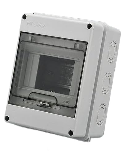 XIUCAI 5回路分配ボックス | IP65防水電気ケース | ABS樹脂&透明PCカバー | 屋内/屋外壁取付ブレーカー保護,5 way circuit