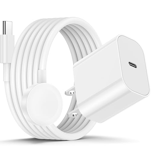 Apple Watch Charger Fast Charging, USB C Magnetic iWatch Fast Charging Cable Cord 6ft and iPhone Type C Wall Charger Block Plug for Apple Watch Series Ultra 2/Ultra/Series 11/10/9/8/7/SE/6/5/4/3/2