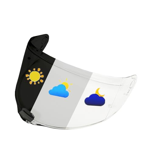 ANSUNDA FF811 Helmet Visor Replacement,Motorcycle Helmet Face Shield for FF811?VECTOR II?Citation II (Photochromic Clear/Deep Black-Day&Night Use)