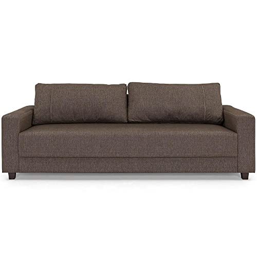 Conjunto Sofá 3 Lugares e Puff Herval Clean, Linho Marrom