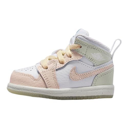 Jordan 1 Mid SE Baby/Toddler Shoes (Sail/Sea Glass/Glacier Blue/Guava Ice)