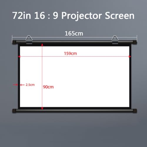 Pantalla de proyector enrollable 72 pulgadas 16:9 miniatura 4