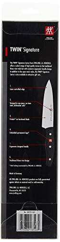 Zwilling  J.A. Henckels Twin Signature, Serrated Utility Knife, Kitchen Knife, German Knife, 6 Inch, Stainless Steel, Black